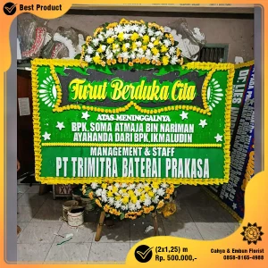 Layanan Cepat Bunga Papan Duka Cita 24 Jam di Bogor Ukuran 2x1.25m