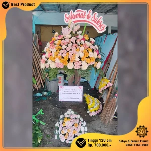 Bunga Standing Selamat & Sukses Grand Opening Pastel Tinggi 120cm - ST-022