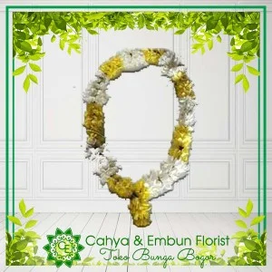 Kalung Bunga Astar Putih Kuning