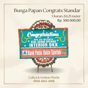 Bunga Papan Congratulations 2x1.25m Model BP-1781583784752