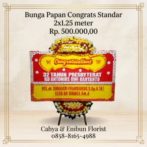 Bunga Papan Congratulations 2x1.25m Model BP-1781584538783