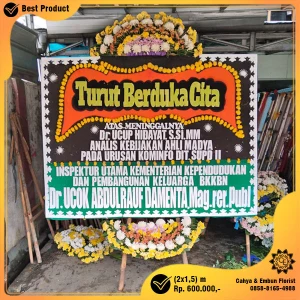 Bunga Papan Duka Cita 2x1.5m Model BP-002