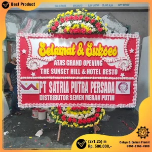 Bunga Papan Selamat & Sukses 2x1.25m Model BP-001