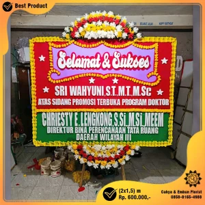 Bunga Papan Selamat & Sukses 2x1.5m Model BP-007