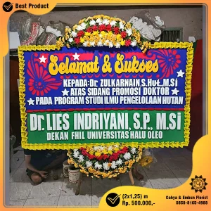 Bunga Papan Selamat & Sukses 2x1.25m Model BP-011