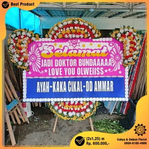 Bunga Papan Selamat & Sukses 2x1.25m Model BP-012
