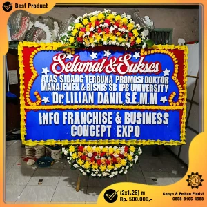 Bunga Papan Selamat & Sukses 2x1.25m Model BP-019