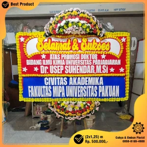 Bunga Papan Selamat & Sukses 2x1.25m Model BP-020