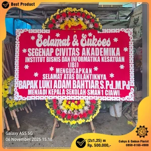 Bunga Papan Selamat & Sukses 2x1.25m Model BP-059