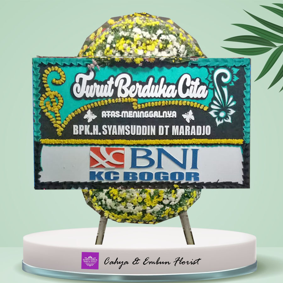 Papan Bunga Duka Cita 015, Cahya & Embun Florist, Toko Bunga Bogor