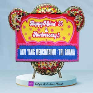 Papan Bunga Anniversary 012, Cahya & Embun Florist, Toko Bunga Bogor
