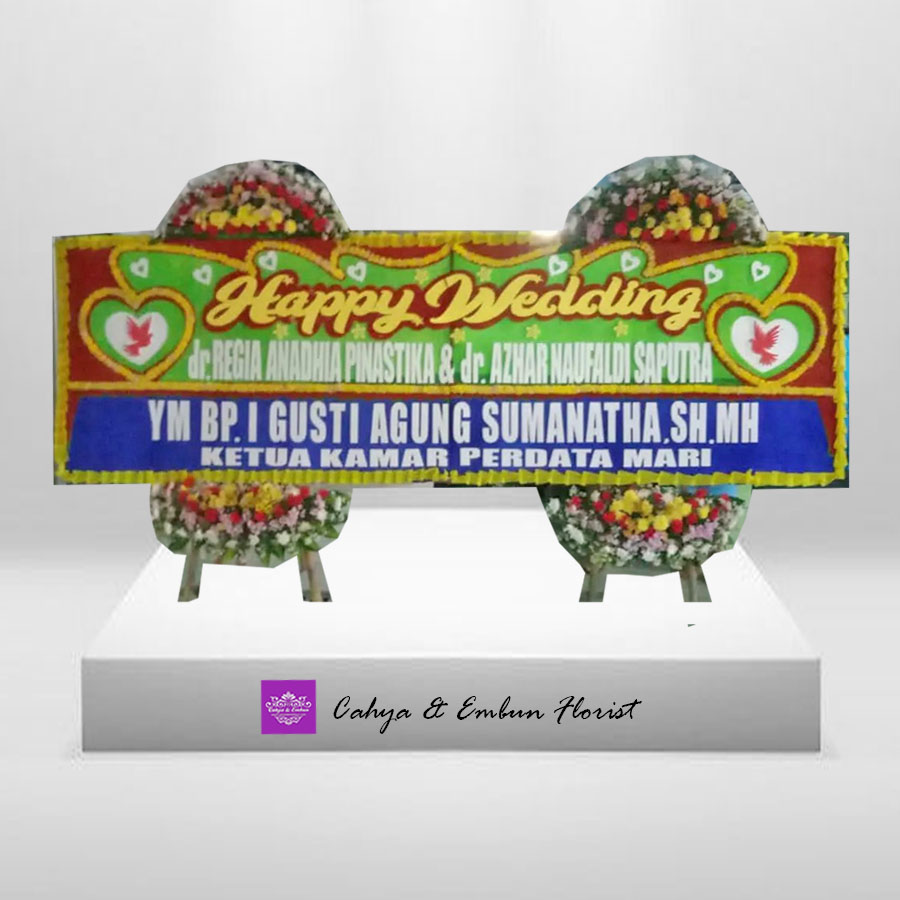 Papan Bunga Wedding 021, Cahya & Embun Florist, Toko Bunga Bogor