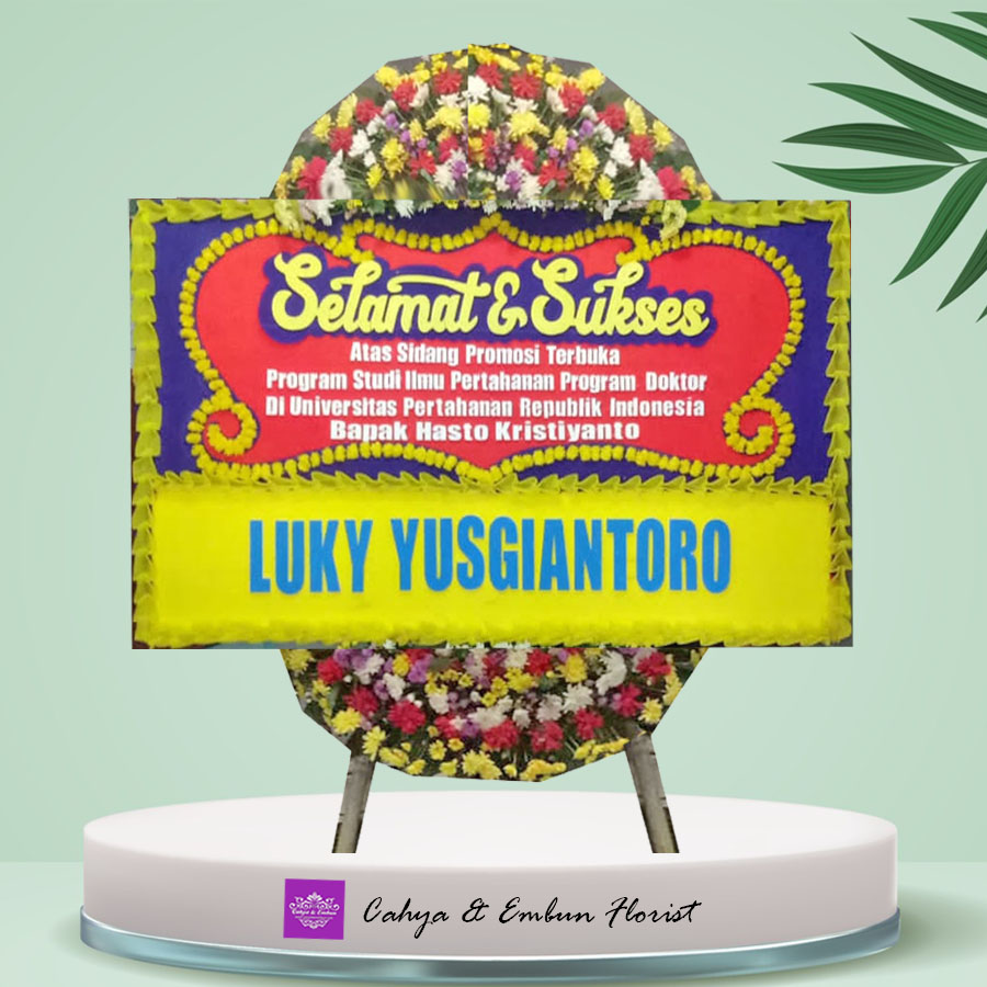 Papan Bunga Selamat & Sukses 003, Cahya & Embun Florist, Toko Bunga Bogor