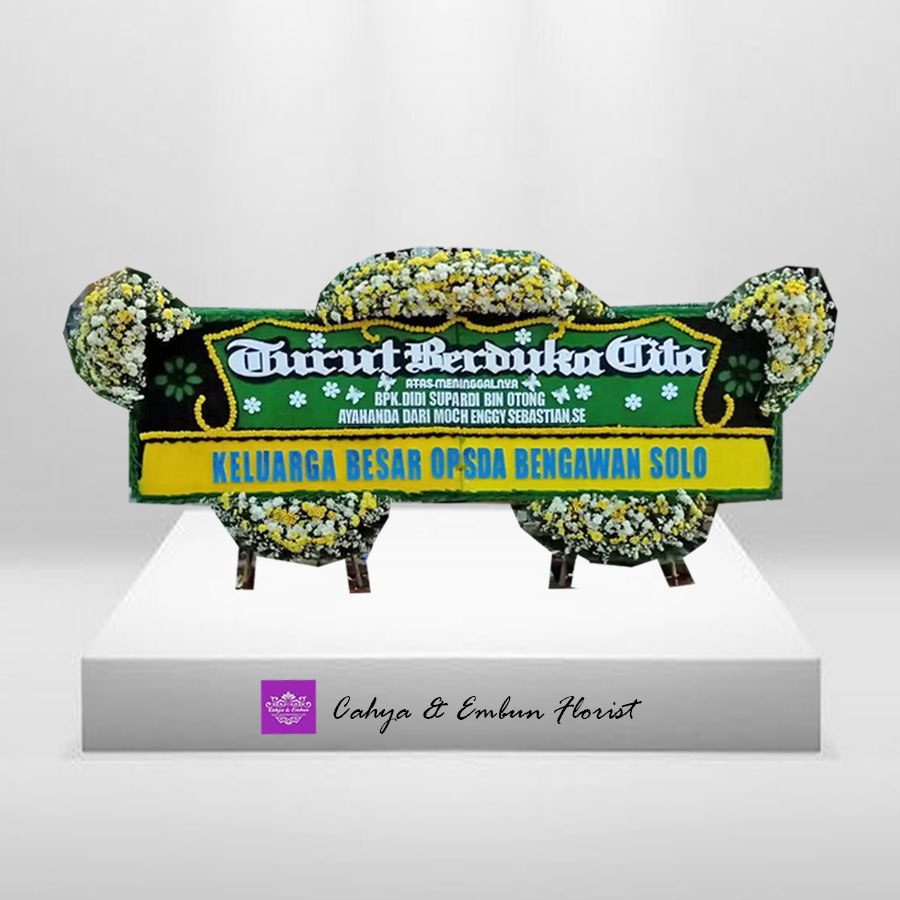 Papan Bunga Duka Cita 034, Cahya & Embun Florist, Toko Bunga Bogor