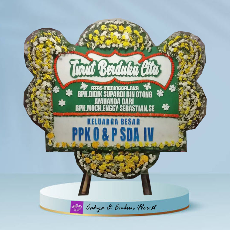 Papan Bunga Duka Cita 032, Cahya & Embun Florist, Toko Bunga Bogor